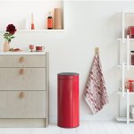 Poubelle 30l rouge - 115189