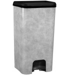 Poubelle de cuisine  pdale lincoln bton plastique 40l