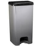 Poubelle de cuisine  pdale lincoln mtallis noir plastique 40l
