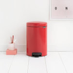 Poubelle  pdale 12l rouge - 112003