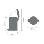 Poubelle  pdale 30l brillant steel - 113888
