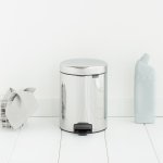 Poubelle  pdale 5l brilliant steel - 112621