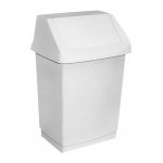 Poubelle en plastique inclinable blanche 25l Poubelle en plastique inclinable blanche 25l