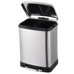 Poubelle tri slectif greenwich inox 24l