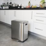 Poubelle tri slectif portola inox 30l