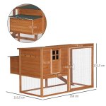 Poulailler cottage cage  poules sur pied dim. 168l x 110l x 101h cm multi - quipement bois sapin lasur ...