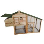 Poulailler surlev en bois 3  4 poules 172x64x110cm werkapro