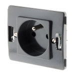 Prise 2 p + t 16a - composable - noir - venus Prise 2 p + t 16a - composable - noir - venus