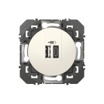 Prise chargeur usb a et c dooxie, legrand, blanc