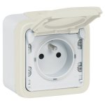Prise de courant tanche volet protection ip55 plexo complet saillie