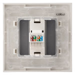 Prise tel. rj 45 cat. 5 prt  poser - silver - simplea