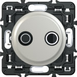 Prise tv - fm passage couleur titane � composer c�liane