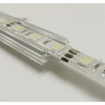 Profil aluminium 1m pour ruban led couvercle opaque - silamp