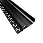 Profil aluminium noir 2m pour ruban led - silamp