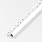 Profil nez de marche en aluminium anodis argent 10x2. 5mm