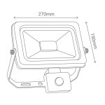 Projecteur exterieur led 30w avec d�tecteur de mouvement pir blanc ip44