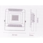Projecteur led 70w extérieur ip65 plat blanc - blanc neutre 4000k - 5500k - silamp Projecteur led 70w extérieur ip65 plat blanc - blanc neutre 4000k - 5500k - silamp