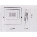 Projecteur led ext�rieur 50w ip65 plat blanc - blanc neutre 4000k - 5500k - silamp