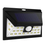 Projecteur mural solaire delta noir plastique 45 leds