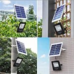 Projecteur solaire led 25w dimmable avec détecteur (panneau solaire + télécommande inclus) - blanc froid ... Projecteur solaire led 25w dimmable avec détecteur (panneau solaire + télécommande inclus) - blanc froid ...