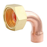 Raccord 2 pi�ces coud� cuivre �12 / �crou 15 / 21