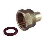 Raccord 2 pi�ces � souder pour butane ou propane - cuivre �10 - �crou tournant f20 / 150