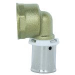 Raccord coudé À sertir pour tube per Ø12 - femelle 15 / 21 Raccord coudé À sertir pour tube per Ø12 - femelle 15 / 21
