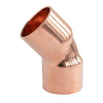 Raccord cuivre � souder - coude 45� double femelle �28