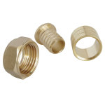 Raccord droit � glissement pour tube per �16 - ecrou - tournant f15 / 21 - lot de 10