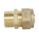 Raccord droit  visser pour tube per 16 - male 15 / 21 par lot de 5