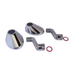Raccord excentr de 45mm avec rosace - m15 / 21 m20 / 27
