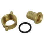 Raccord de nez 2 pi�ces pour robinet arrosage femelle 15 / 21 - tuyau d12