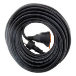 Rallonge �tanche 2p + t h07rn - f 3x 1, 5mm� 25m avec clip de fixation orange - zenitech