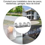 Râtelier 4 vélos dim. 95l x 33l x 27h cm acier galvanisé noir Râtelier 4 vélos dim. 95l x 33l x 27h cm acier galvanisé noir