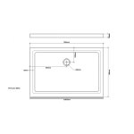 Receveur de douche extra plat en grs 80x120 nf