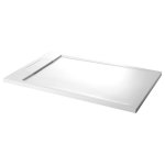 Receveur extra - plat 80x120 en solid surface blanc