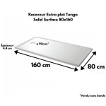Receveur extra plat 80x160 en solid surface tango