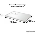 Receveur extra plat 90x120 en solid surface tango