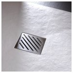 Receveur extra plat  poser 90x90 design reflet ardois blanc