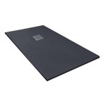 Receveur nola - d�coupable - 70x180cm - r�sine - gris anthracite - extra - plat