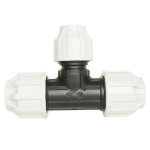 Té réduit plastique pour tube pe d25 - 20 - 25 - serrage extérieur Té réduit plastique pour tube pe d25 - 20 - 25 - serrage extérieur