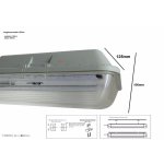 R�glette led �tanche double pour tubes lumineuse led t8 120cm ip65 (boitier vide) - silamp