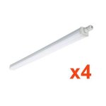 R�glette lumineuse led �tanche 120cm 36w ip65 interconnectable (pack de 4) - blanc neutre 4000k - 5500k ...