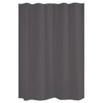 Rideau de douche uni coloris carbone