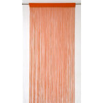 Rideau fil  fil 90x240cm finition passe tringle orange sylvie unis