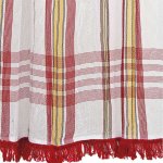 Rideau marseillais tissé rouge 225 x 140 cm Rideau marseillais tissé rouge 225 x 140 cm