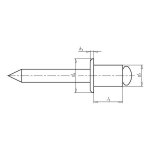 Rivet aveugle, t�te plateqte 500 pc
