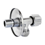 Robinet d'arr�t chrom� sous lavabo mo�dle long m12 / 17 �10