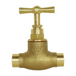 Robinet d'arr�t � souder pour tube cuivre d16 - en laiton brut