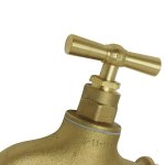 Robinet d'arrosage  clapet - arrive 20x27 / nez 20x27 - laiton bross